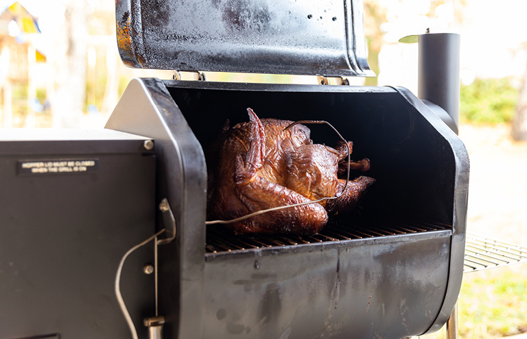 Photo of a smoked turkey