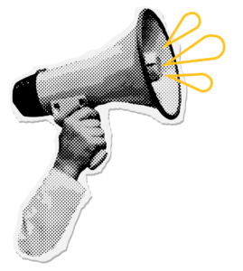 Graphic of a megaphone