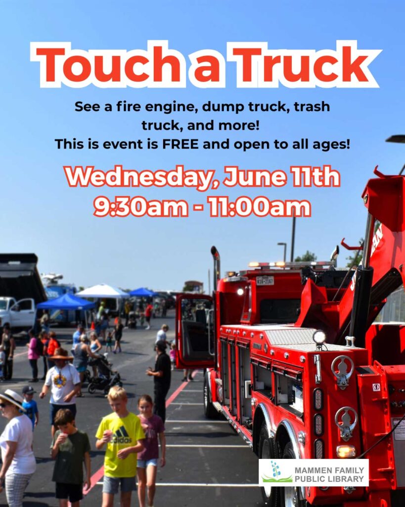 Photo of a firetruck at a Touch-a-Truck event.