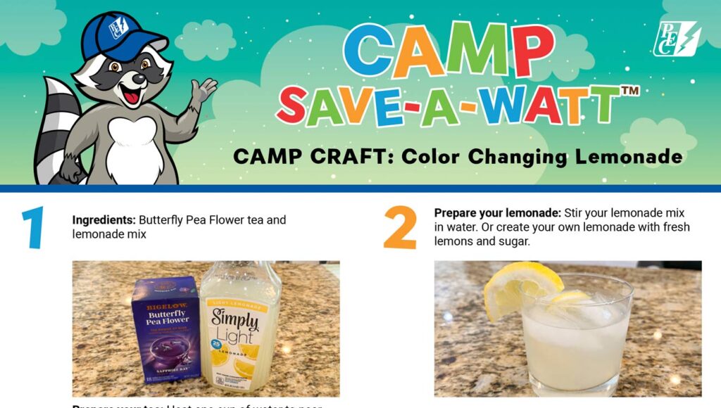 Thumbnail graphic for color changing lemonade craft.