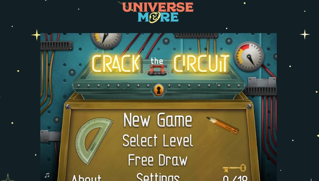 Thumbnail graphic of an online game called crack the circuit.