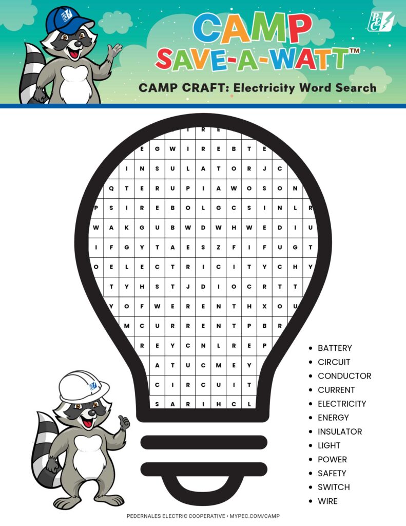 Word search graphic