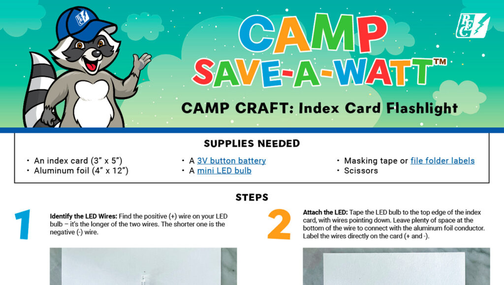 Thumbnail graphic of flashlight making craft