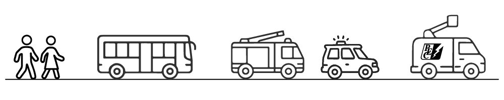 Safety vehicles on the roads