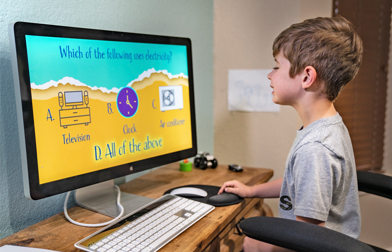 Child using computer