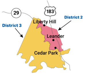 Illustration of PEC voting districts 2 and 3