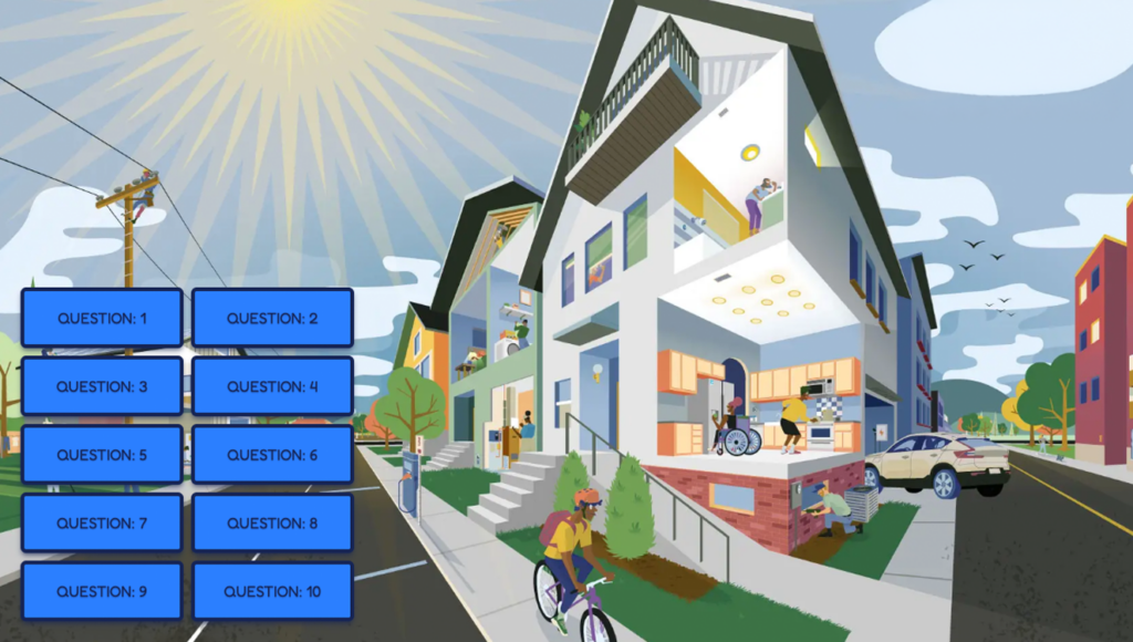 Graphic illustration of neighborhood